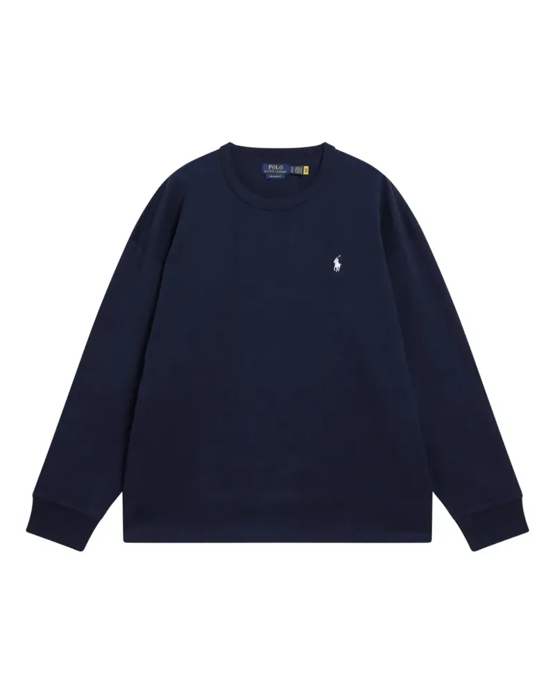 Ralph Lauren Besticktes Sweatshirt mit tiefen Schultern - Blau Blau