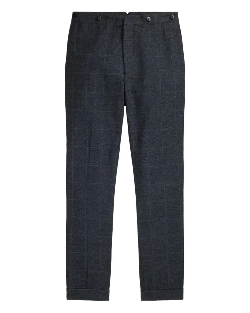 Ralph Lauren Karierte Hose mit Knopfverschluss - Grau Grau