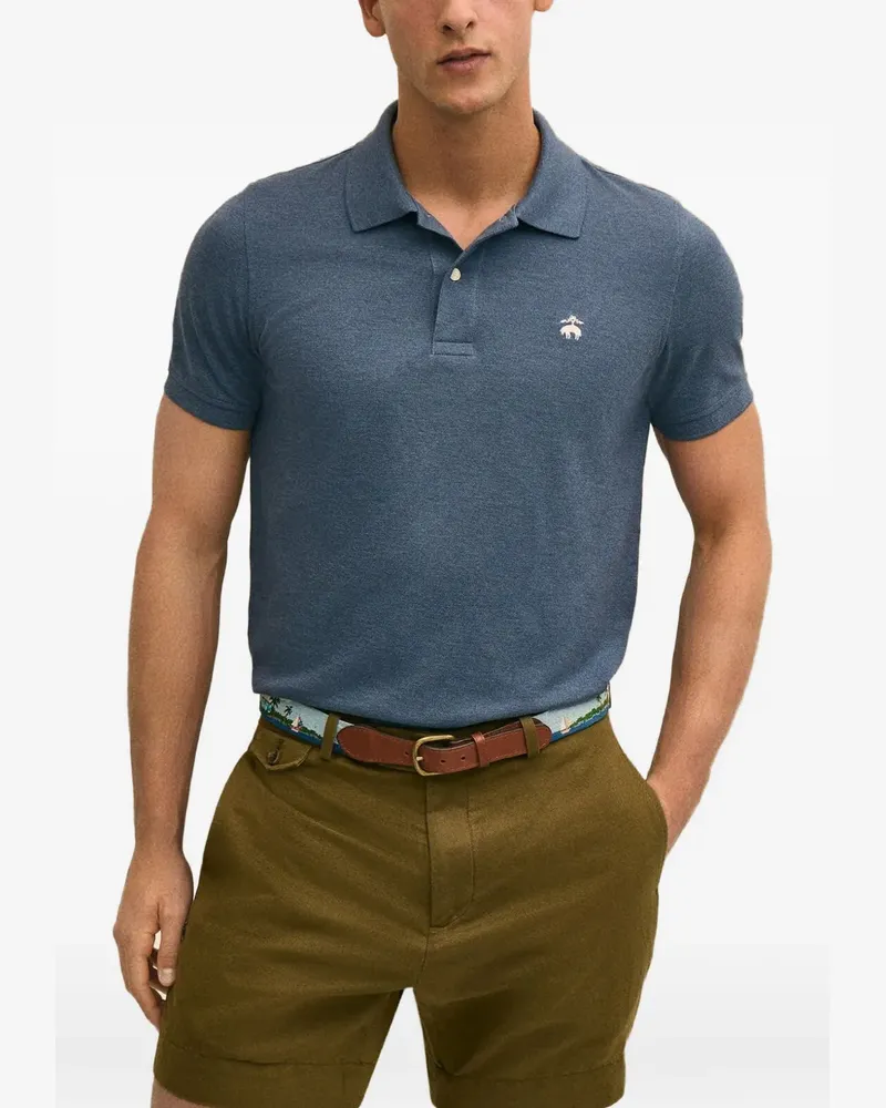 Brooks Brothers Poloshirt mit Stickerei - Blau Blau