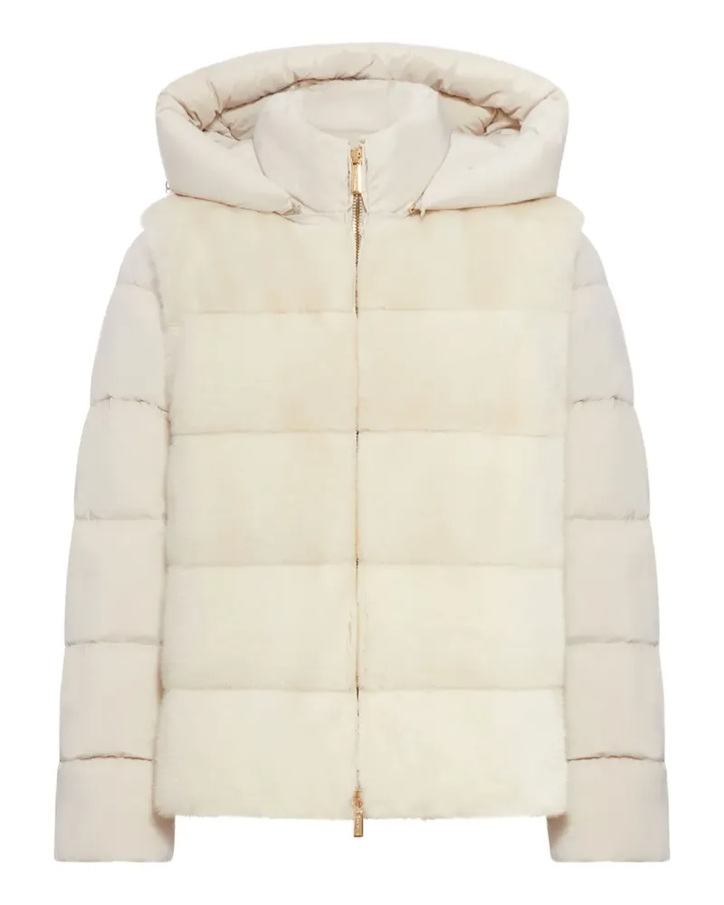 MOORER Gesteppte Kapuzenjacke - Nude Nude