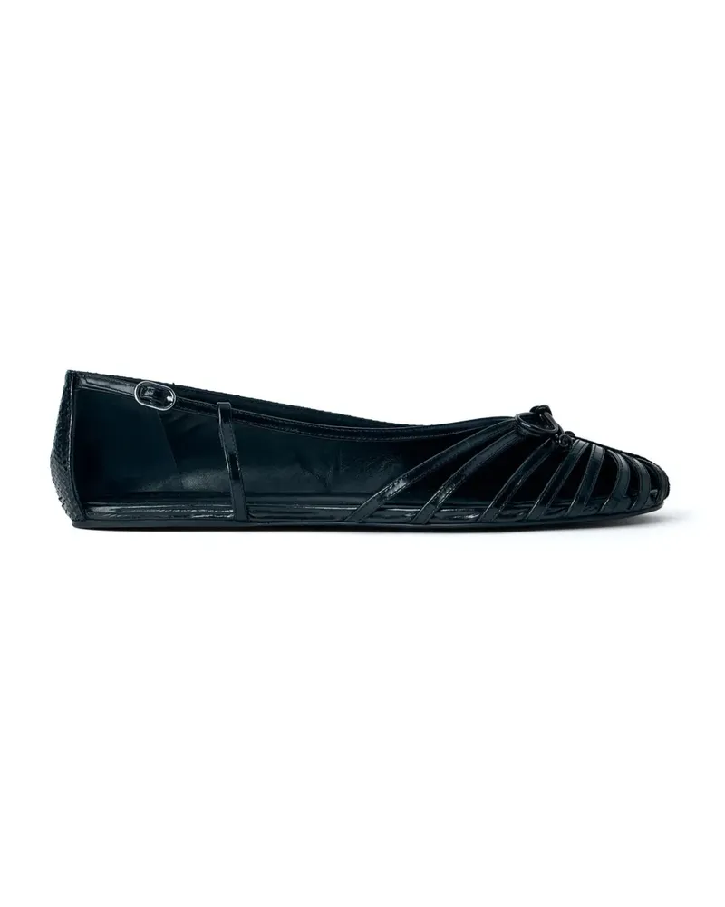 ABRA strappy open-toe ballet flats - Schwarz Schwarz