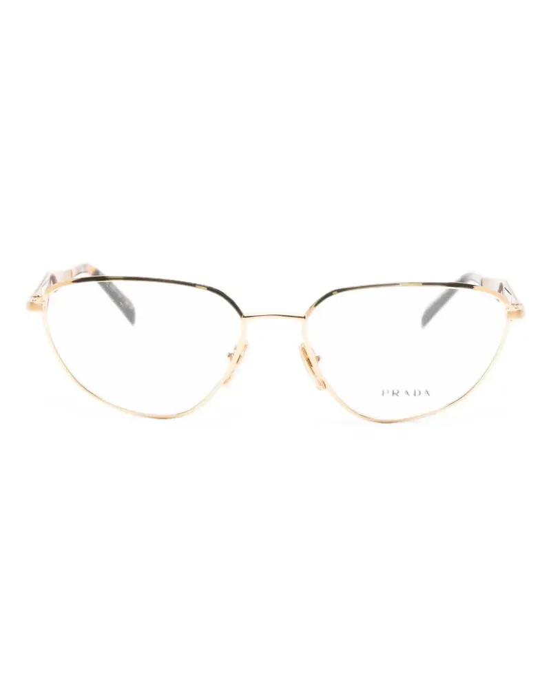 Prada Brille mit geometrischem Gestell - Gold Gold
