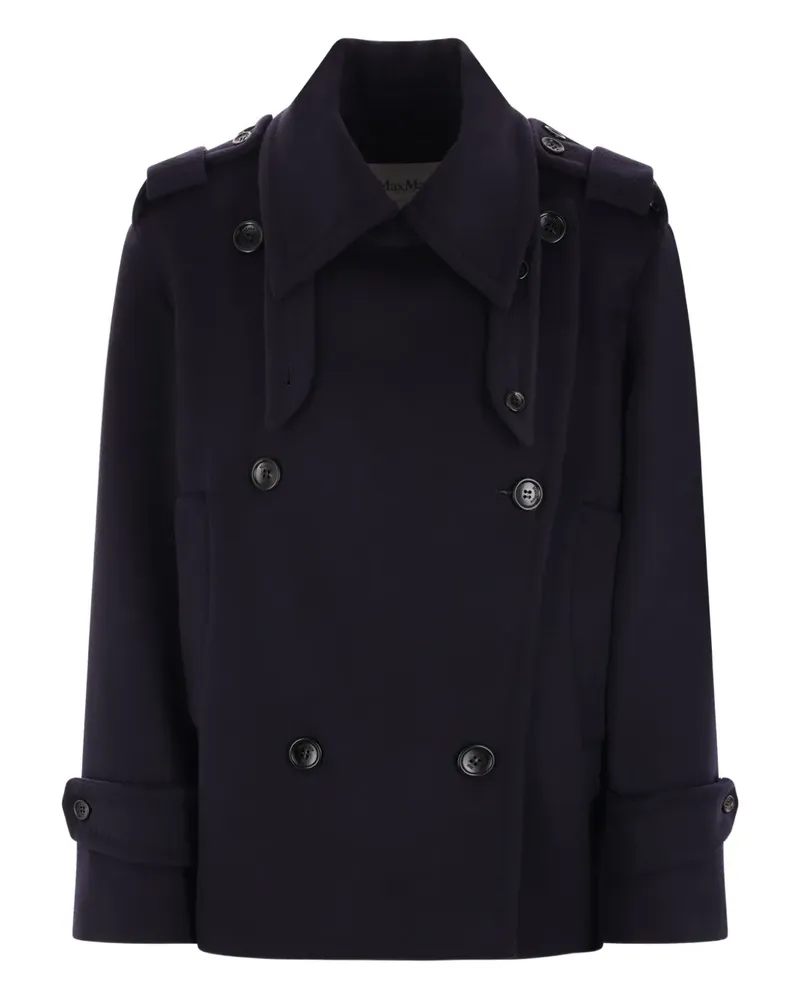 Max Mara Doppelreihiger Trenchcoat - Blau Blau