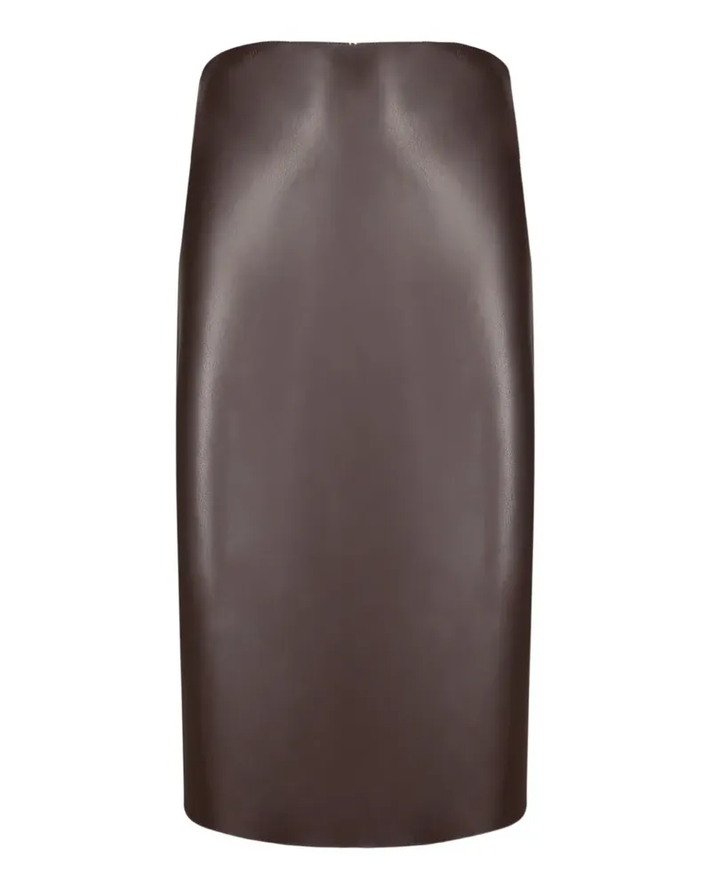 Blanca high-waisted rear-slit midi skirt - Braun Braun