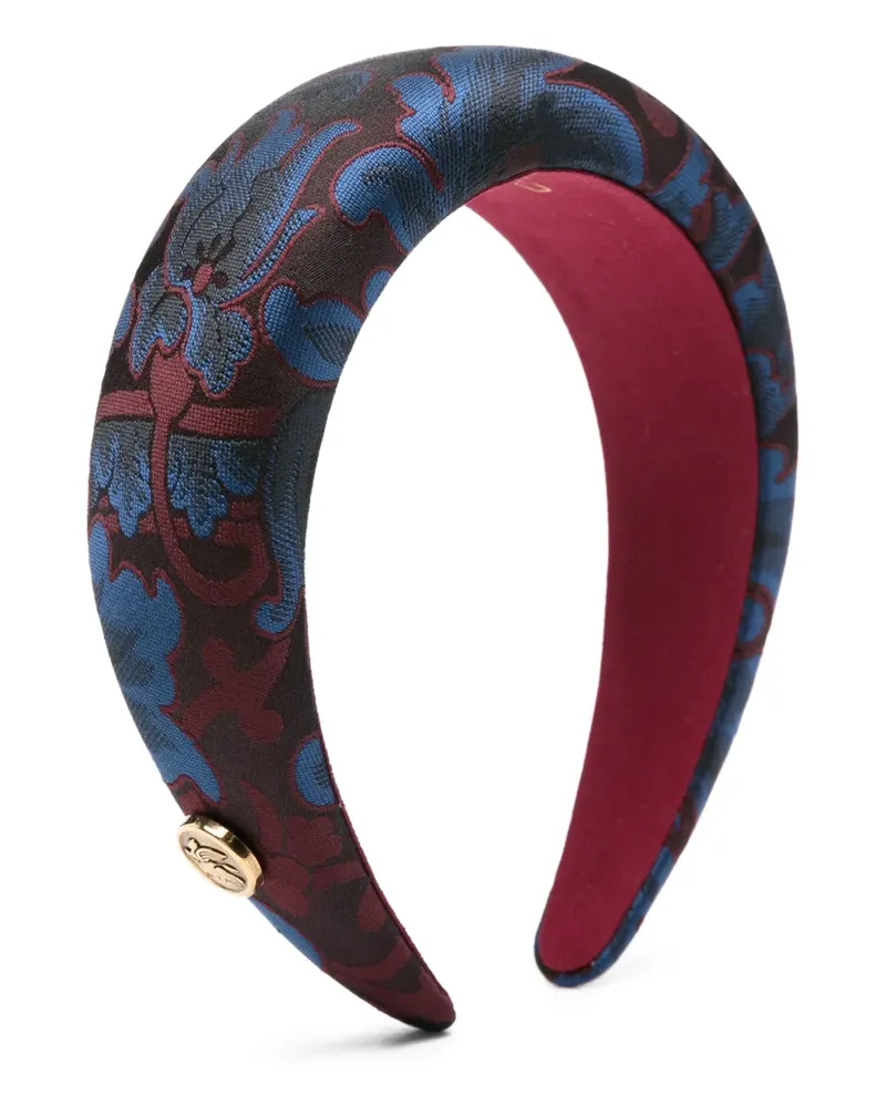 Etro Gepolsterter Haarreif mit Paisley-Print - Rot Rot