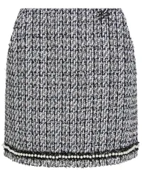 Karl Lagerfeld Bouclé-Minirock mit Perlendetail Schwarz