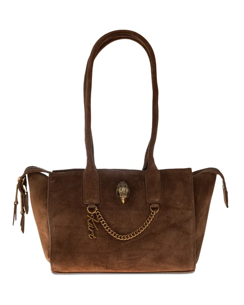 Kurt Geiger Sloane Wildlederschultertasche mit Kettengliedern - Braun Braun