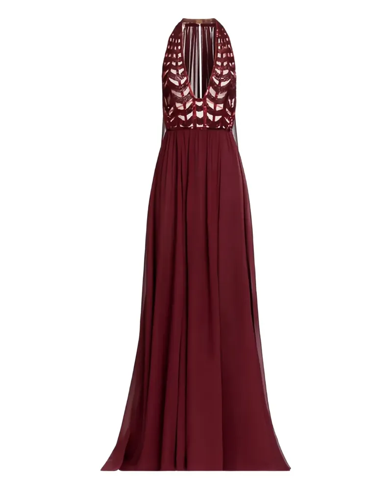 Elie Saab Verziertes  Kleid - Rot Rot