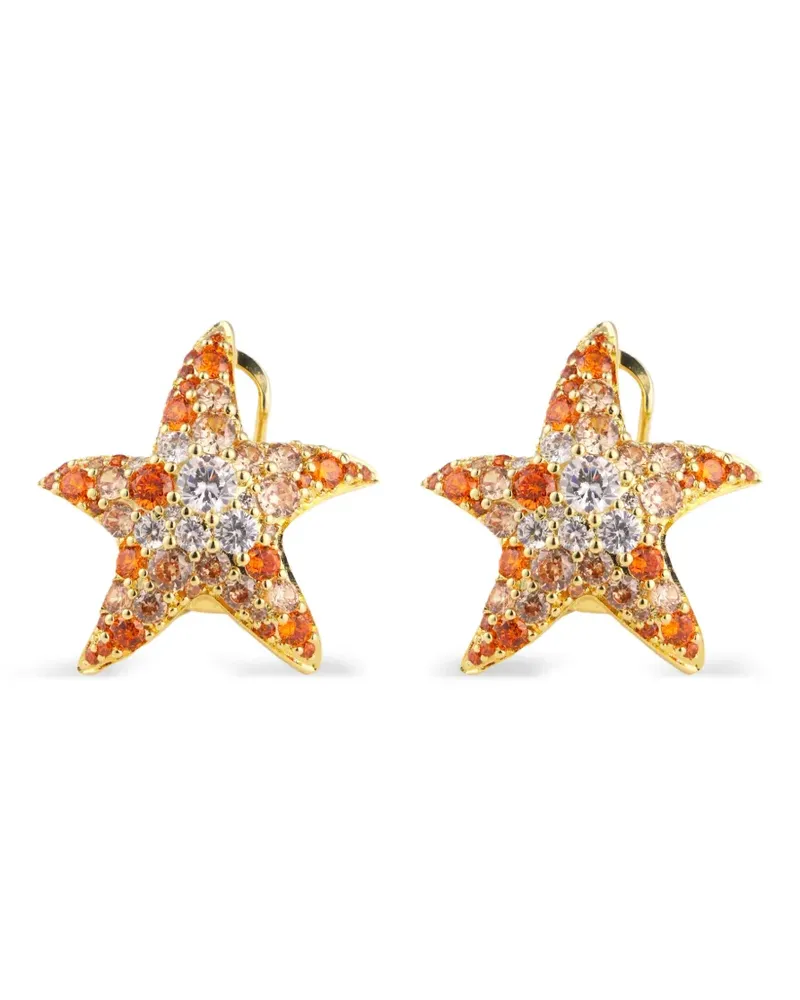 Eshvi Ohrringe mit Seestern - Orange Orange