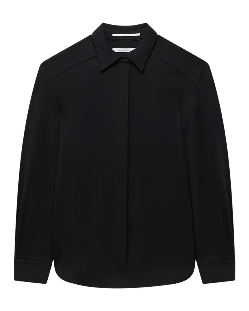 Another Tomorrow curved-hem shirt - Schwarz Schwarz