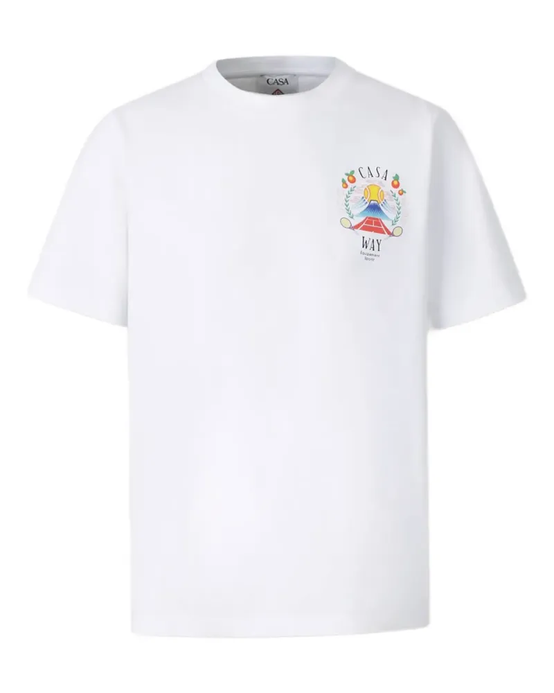 Casablanca Paris T-Shirt mit grafischem Print - Weiß Weiß