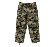 Gerade Hose mit Camouflage-Print - Grün