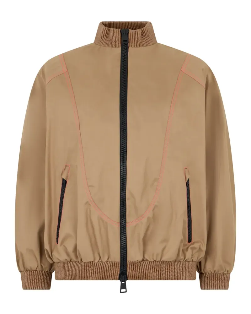 Herno zip-up high-neck bomber jacket - Nude Nude