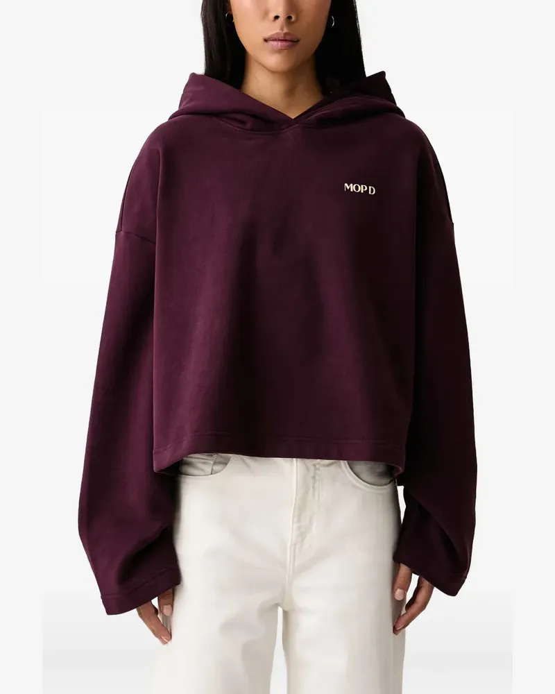 Marc O'Polo Cropped-Hoodie mit Print - Violett Violett