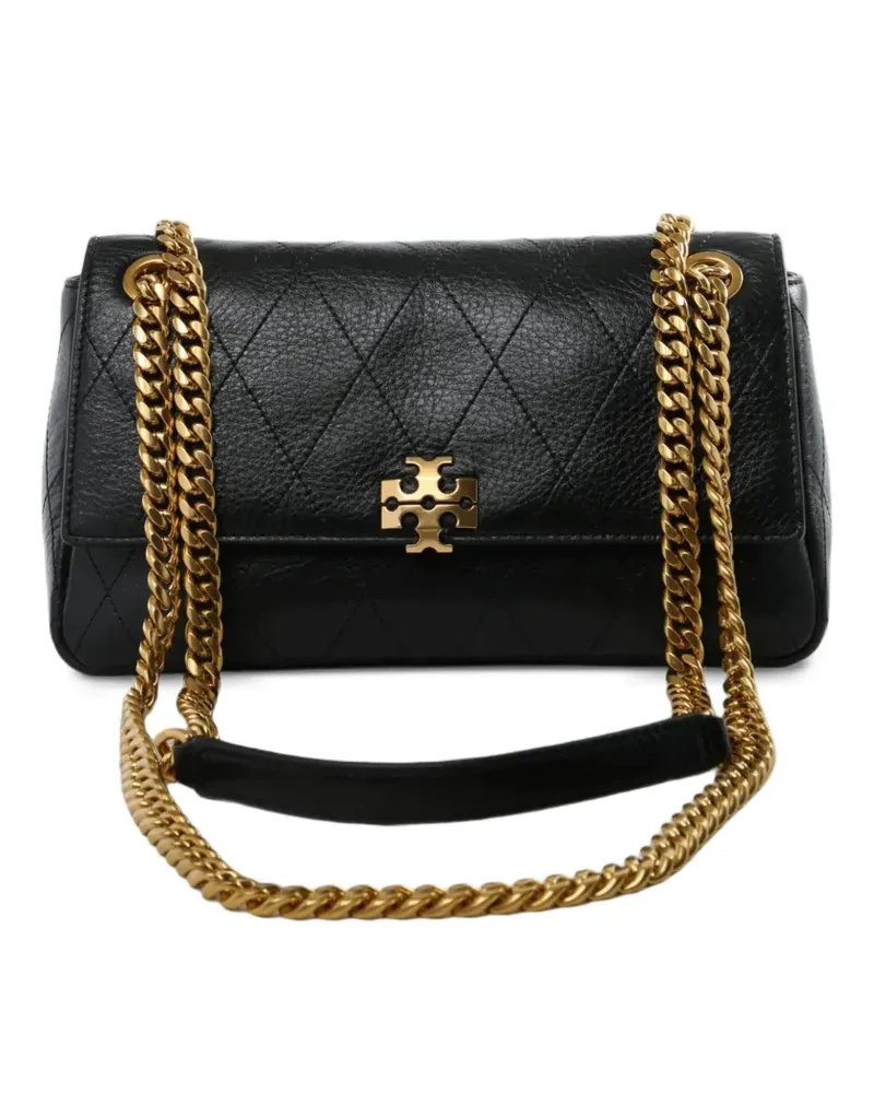 Tory Burch small Charlie quilted leather shoulder bag - Schwarz Schwarz