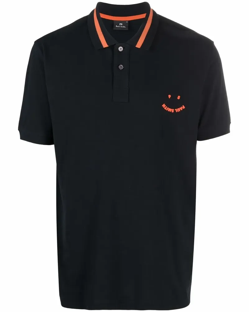 Paul Smith Poloshirt mit Logo-Print - Schwarz Schwarz