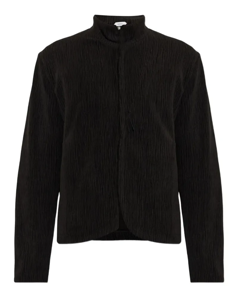 Post Archive Faction ribbed stand-collar jacket - Schwarz Schwarz