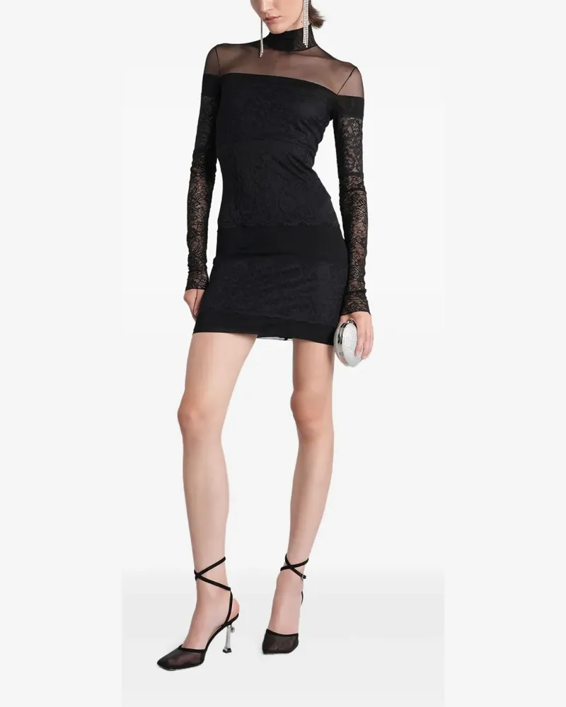 Blumarine Langärmliges Spitzenkleid - Schwarz Schwarz