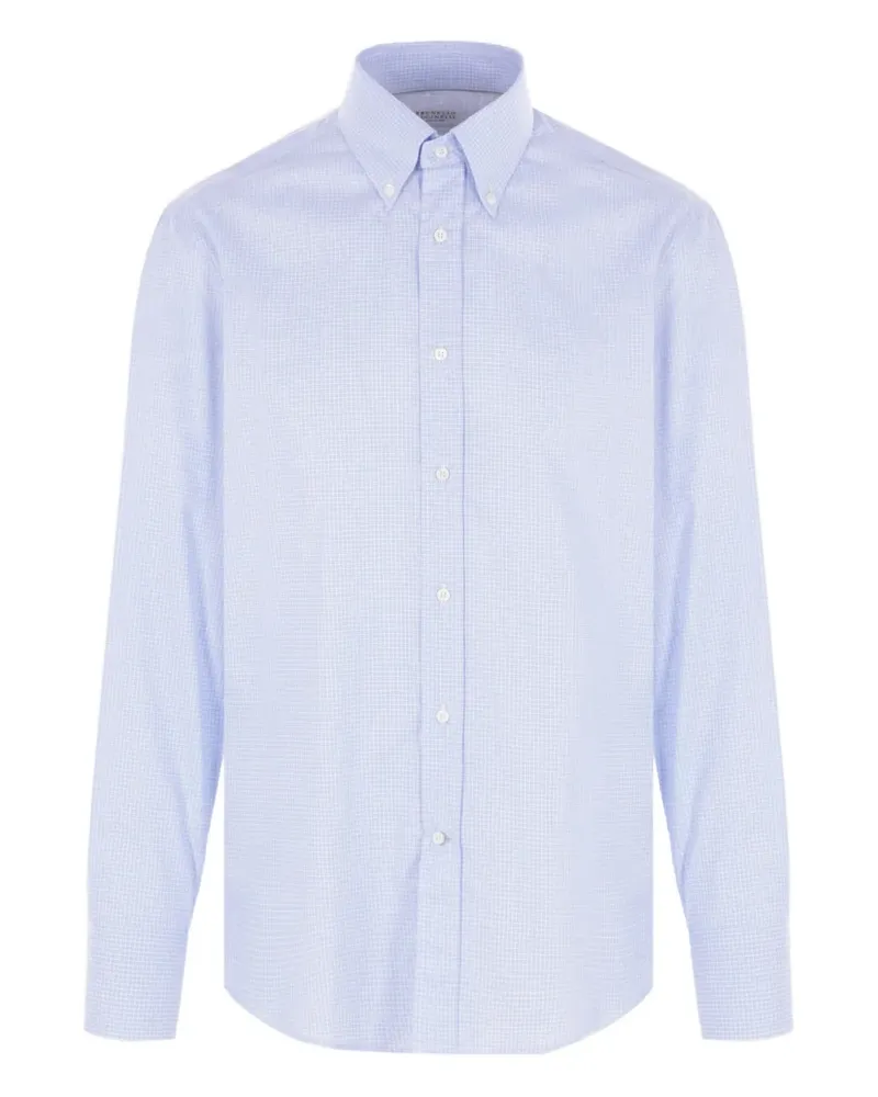 Brunello Cucinelli Kariertes Hemd - Blau Blau