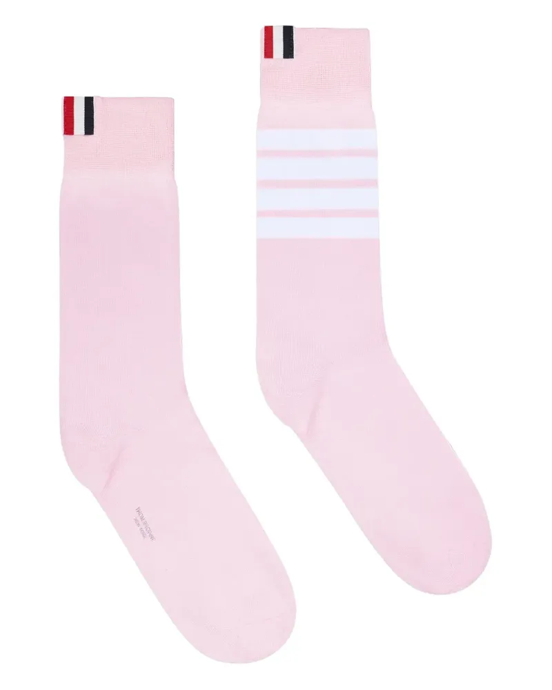 Thom Browne Socken mit Logo-Streifen - Rosa Rosa