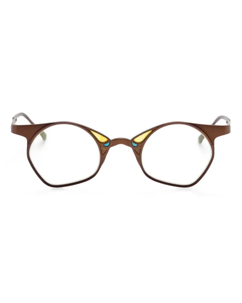 RIGARDS Brille mit geometrischem Gestell - Braun Braun
