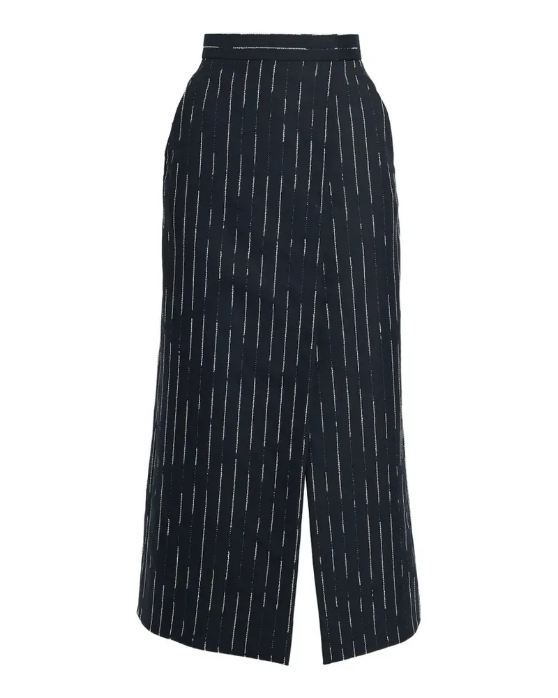 Erdem pinstripe-pattern pencil skirt - Blau Blau