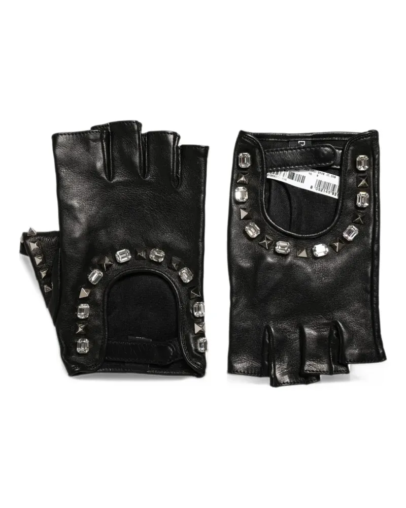 Dolce & Gabbana stud-embellished fingerless gloves - Schwarz Schwarz