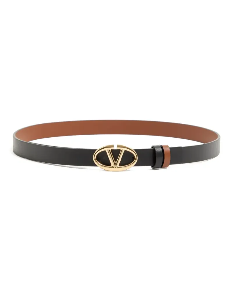 Valentino Garavani VLogo The Bold Edition reversible calfskin belt 20 mm - Schwarz Schwarz