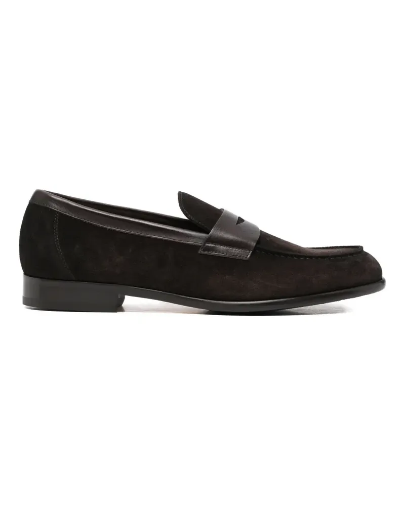 Doucal´s suede penny loafers - Braun Braun