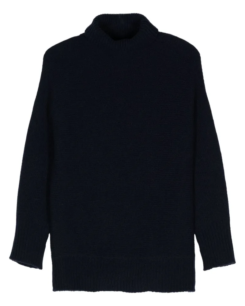 ALYSI Klassischer Rollkragenpullover Blau