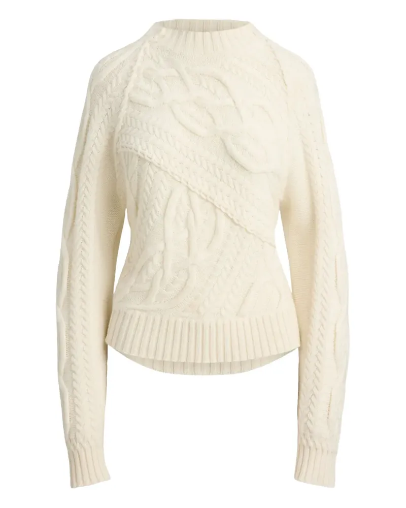 Ralph Lauren Pullover mit Zopfmuster - Nude Nude