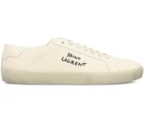 Court Sneakers mit Logo-Stickerei - Nude