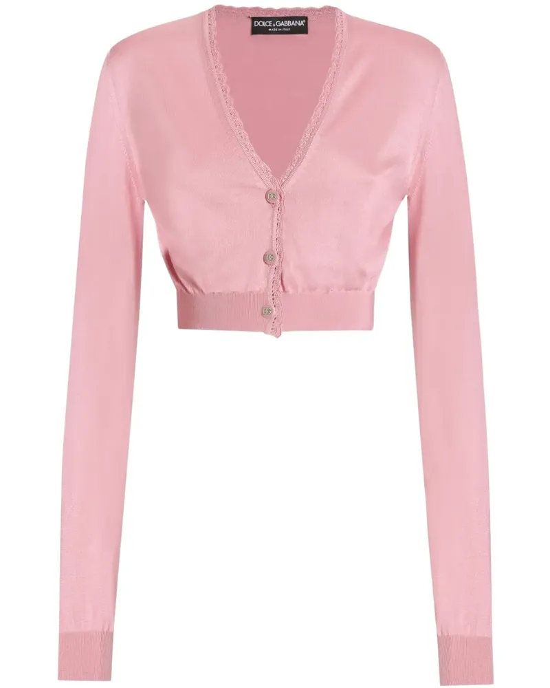 Dolce & Gabbana Klassischer Cropped-Cardigan - Rosa Rosa