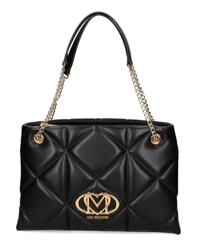Moschino quilted tote bag - Schwarz Schwarz