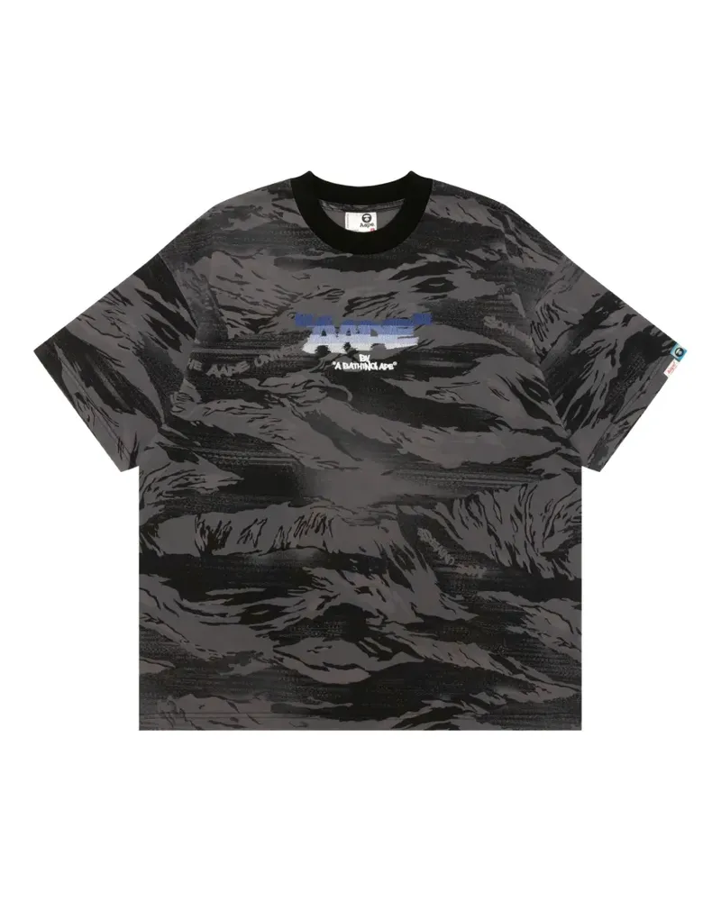 BAPE camouflage crewneck T-shirt - Grau Grau