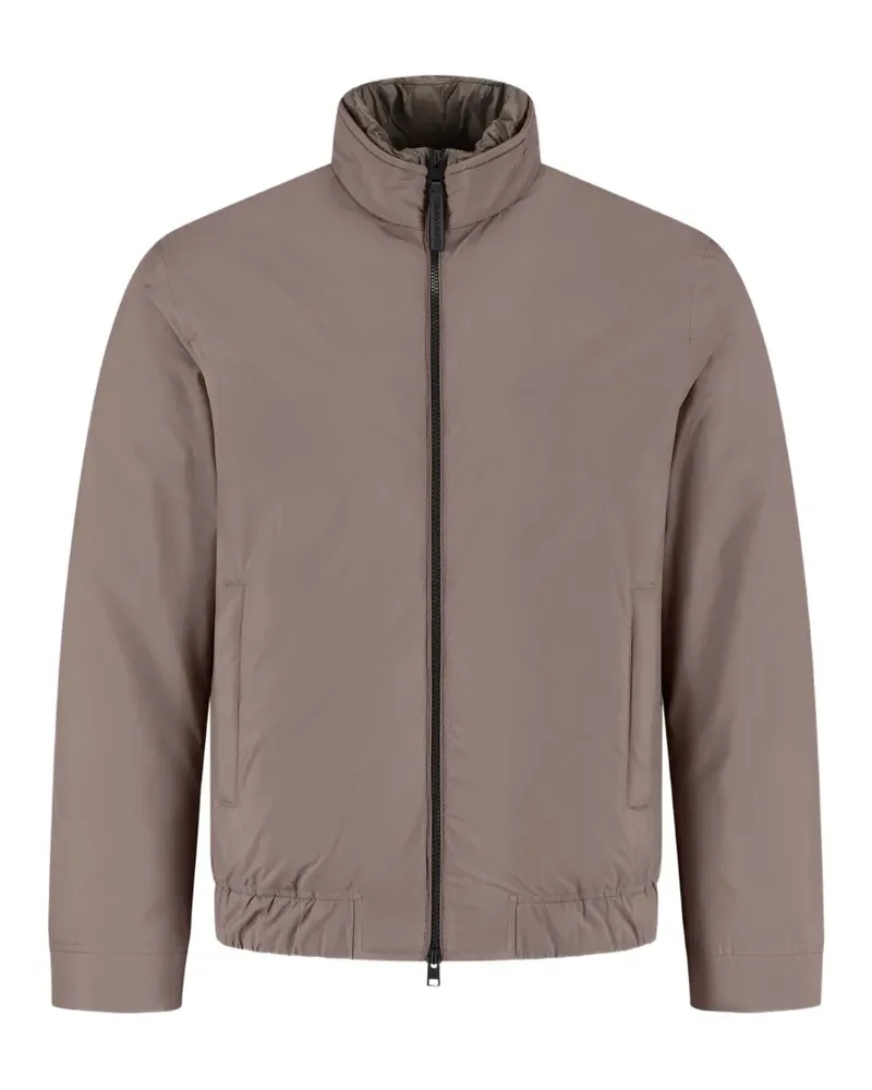 Woolrich Lewis zip-up high-neck bomber jacket - Braun Braun