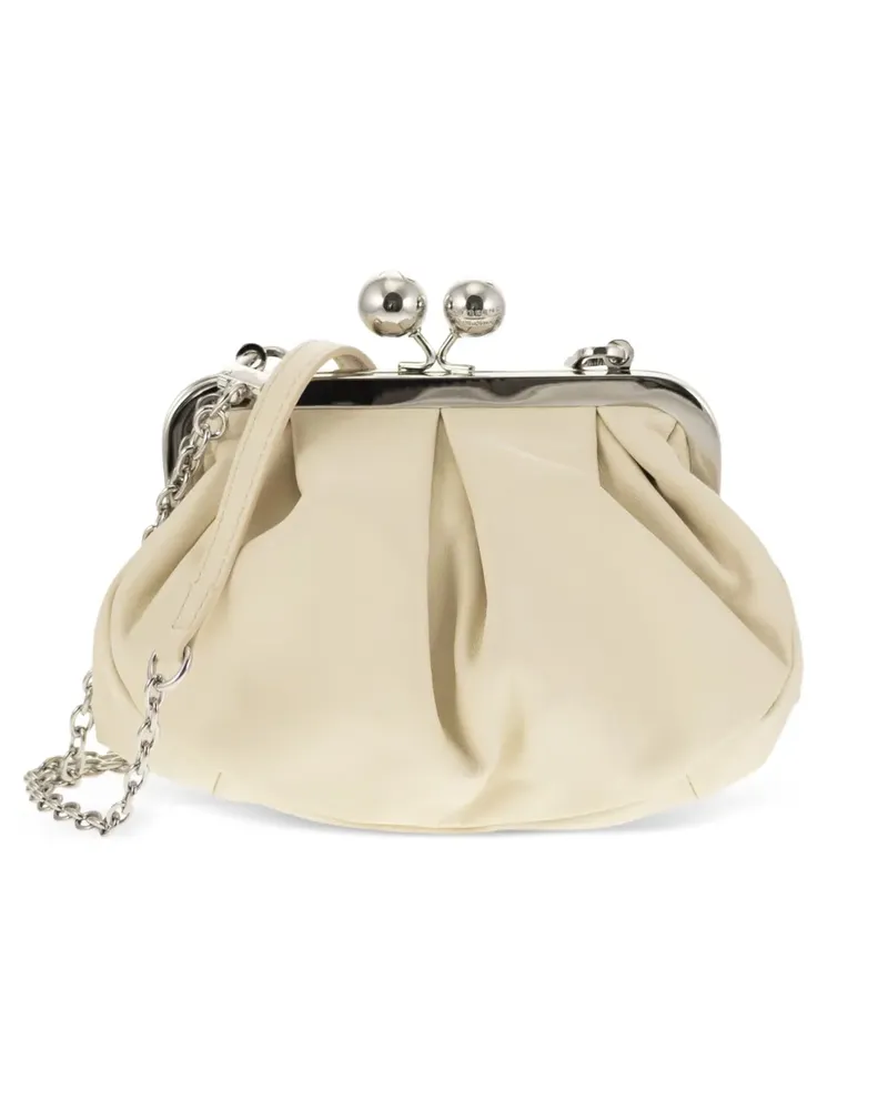 Max Mara chain leather clutch bag - Nude Nude