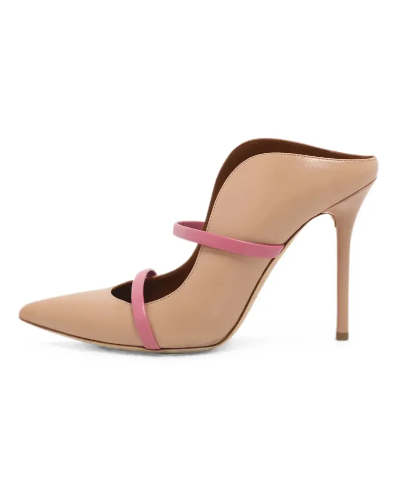 Malone Souliers Maureen curved vamp mules - Nude Nude