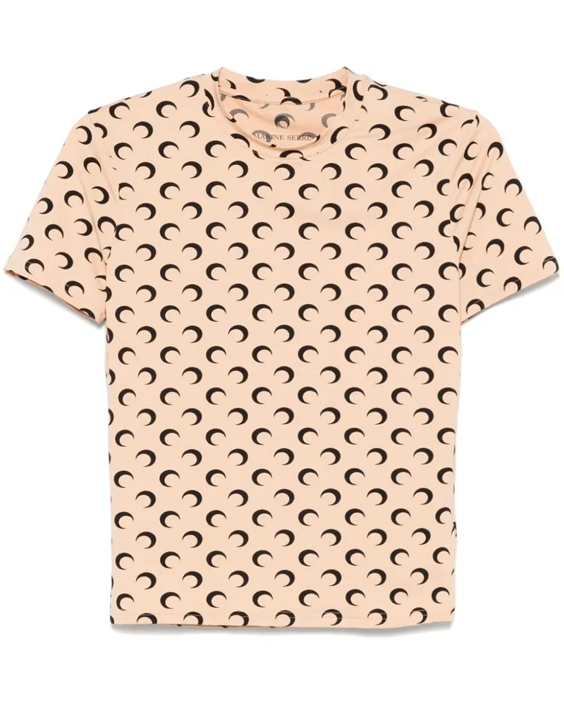 Marine Serre Recycled Moon Jerseyoberteil - Nude Nude