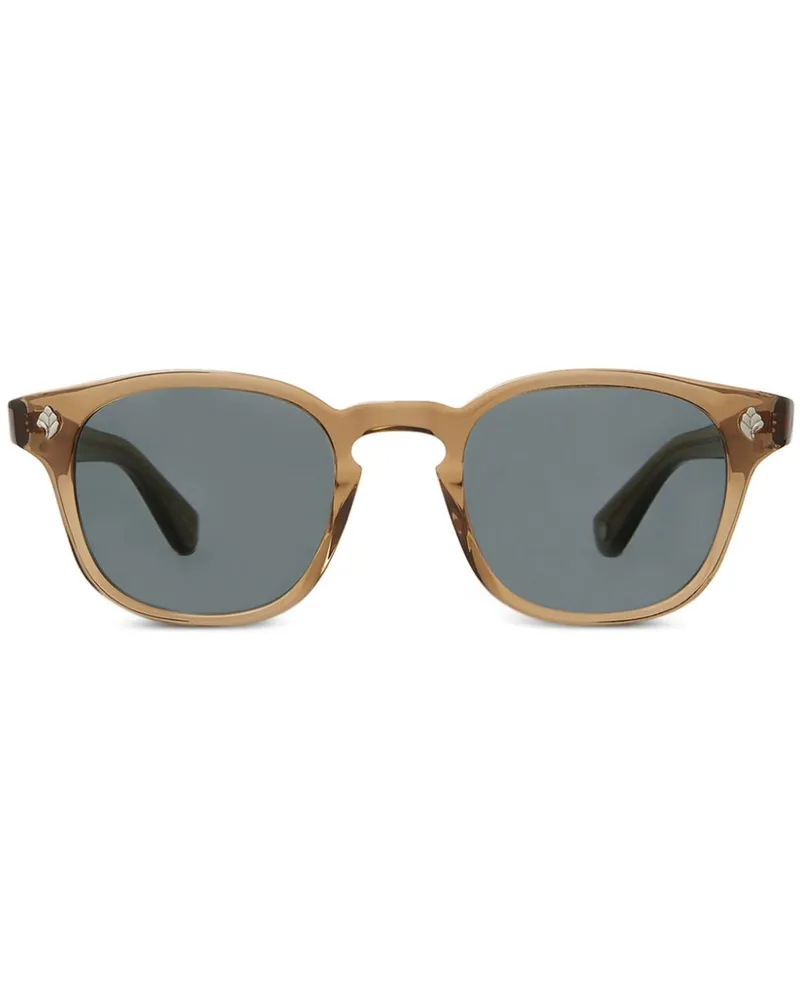 Garrett Leight Sonnenbrille mit rundem Gestell - Braun Braun