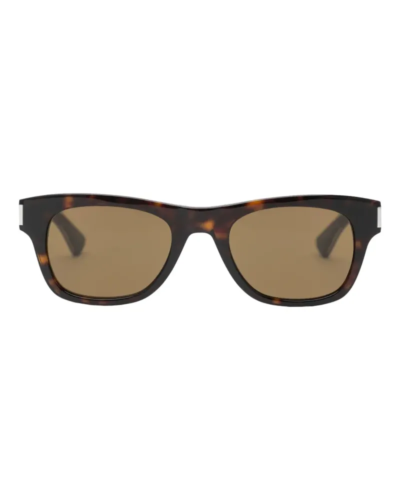 Saint Laurent havana rectangle-frame sunglasses - Braun Braun