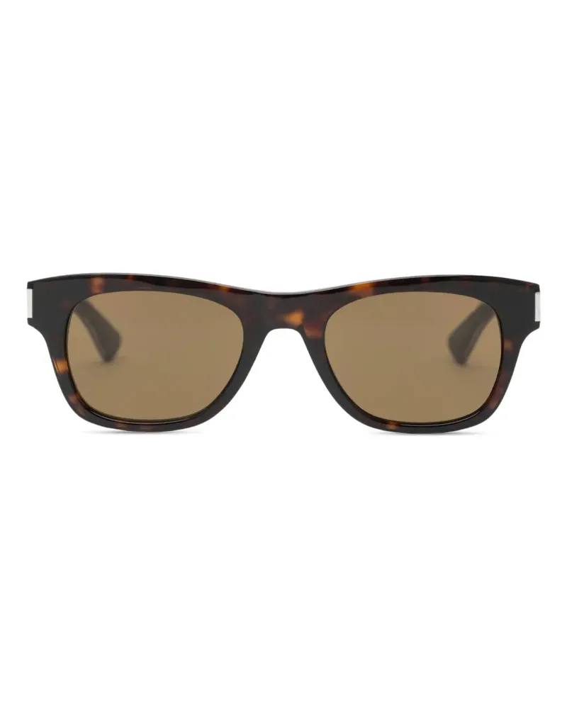 Saint Laurent havana rectangle-frame sunglasses - Braun Braun