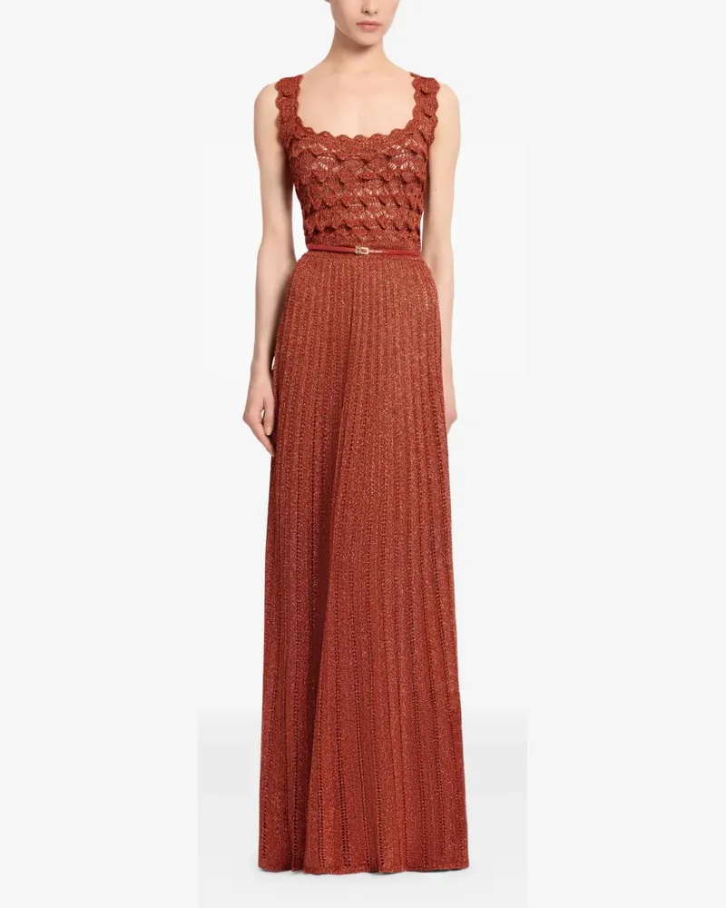 Elie Saab Gehäkeltes Marchesa Maxikleid - Orange Orange