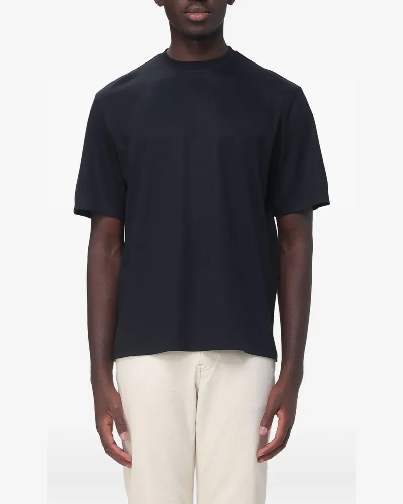 AGNONA embroidered-logo T-shirt - Schwarz Schwarz