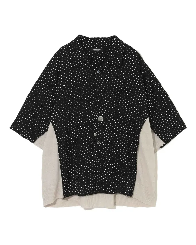 Undercover polka-dot layered shirt - Schwarz Schwarz