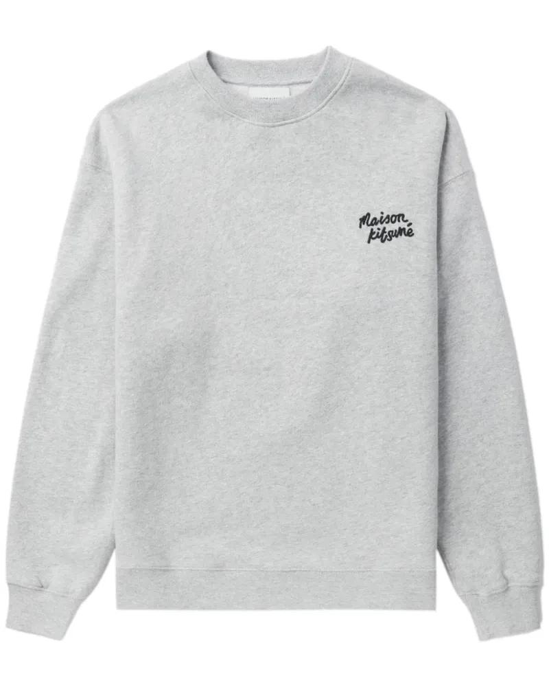 Kitsuné Sweatshirt mit Logo-Stickerei Grau