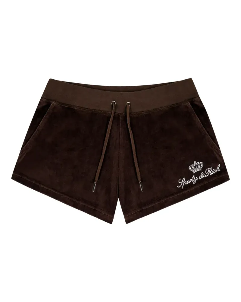 Juicy Couture x R crystal-embellished mini shorts - Braun Braun