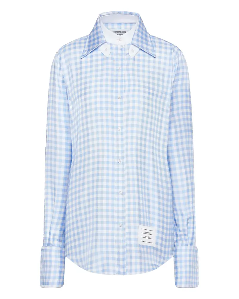 Thom Browne Hemd mit Vichy-Karomuster - Blau Blau