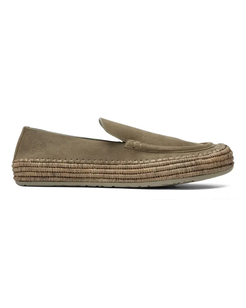 Loewe Rio raffia-embroidery espadrilles - Grau Grau