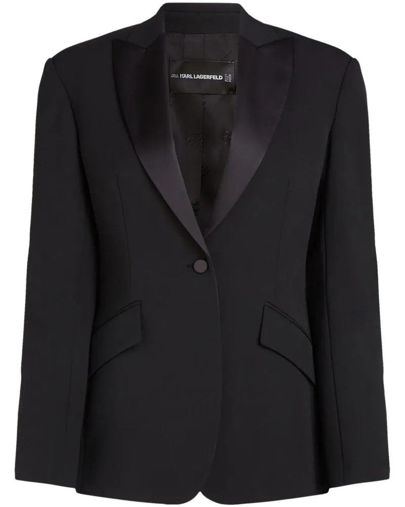Karl Lagerfeld Klassischer KL Studio Blazer - Schwarz Schwarz
